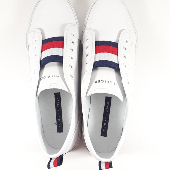 Tommy Hilfiger Sneakers White Tennis Shoes NEW - Picture 9 of 11